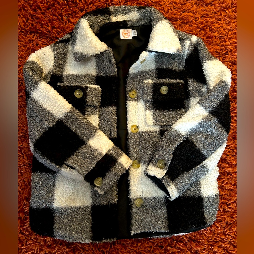 Kids Buffalo plaid shacket